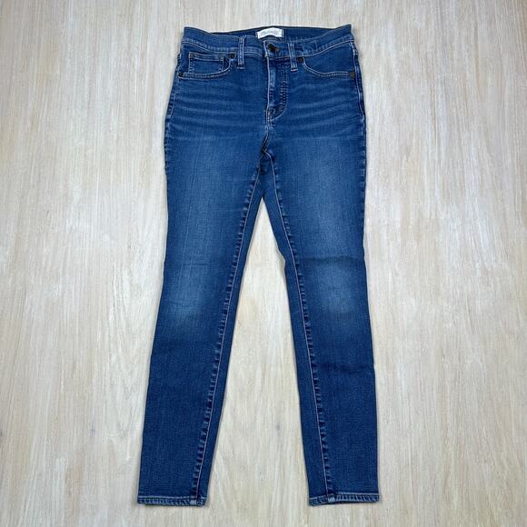 Madewell 9" Mid Rise Skinny Leg Stretch Casual Everyday Classic Denim Jeans 27 - Picture 1 of 15